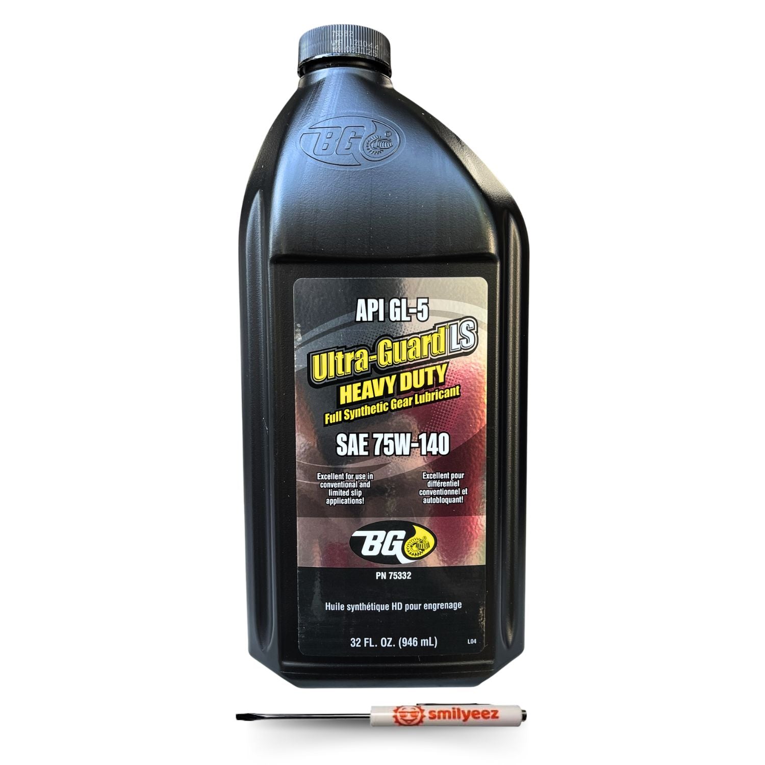 BG Ultra-Guard LS Heavy Duty Gear Lubricant PN 75332 Synthetic SAE 75W-140 With Pocket Screwdriver