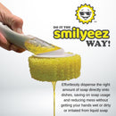 The Original Smiling Sponge Handle Soap Dispensing Handle by Smilyeez - Dishwand for Scrub Daddy Sponge (White) - Scrub Daddy Handle Dispensing Soap