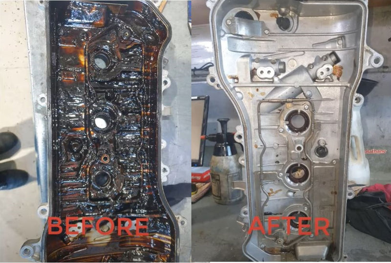 BG Dynamic Engine Cleaner PN 103 Before and After 2