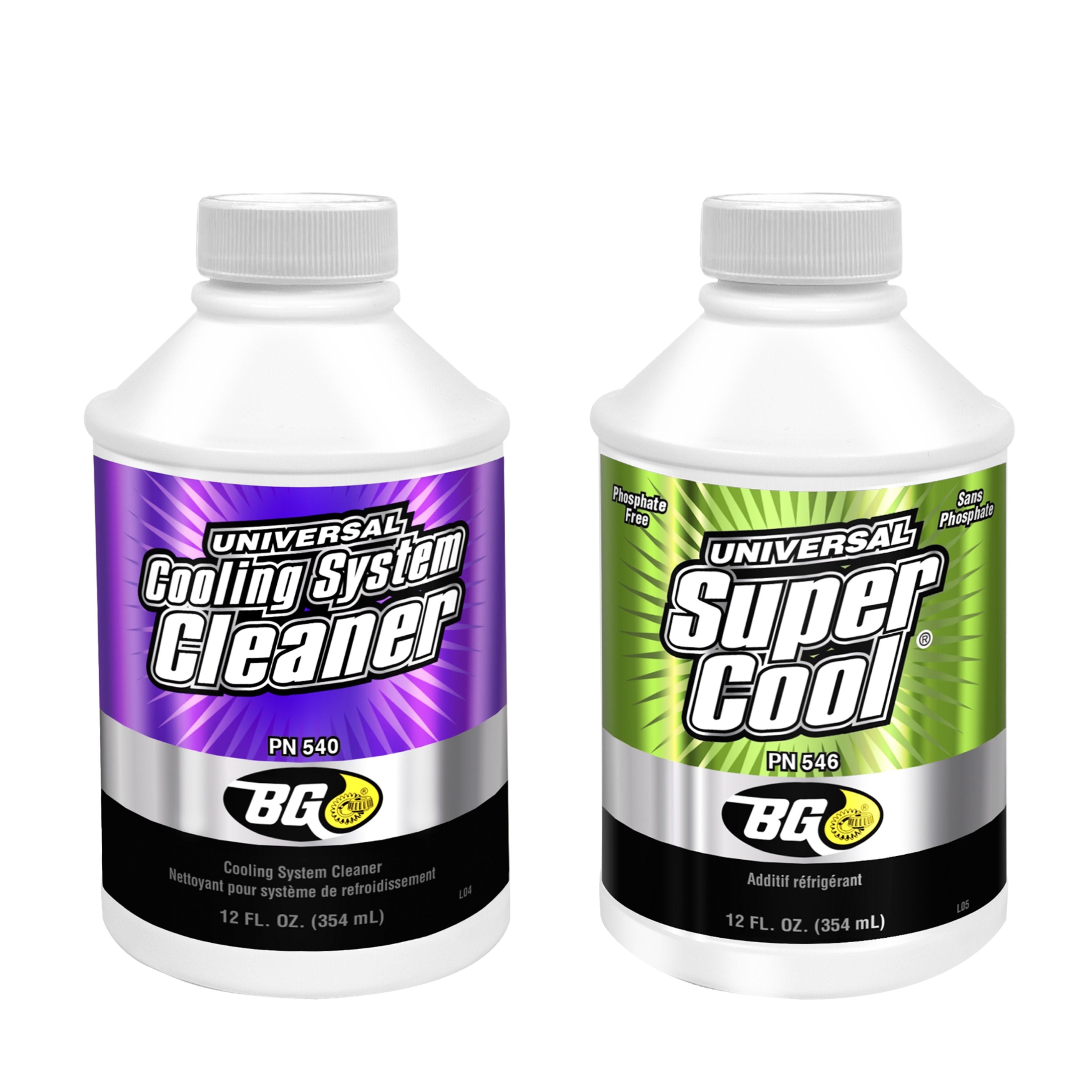 BG Products K5901 Cooling System Flush Coolant Service Kit BG Universal Cooling System Cleaner PN 540 & BG Universal Super Cool PN 546