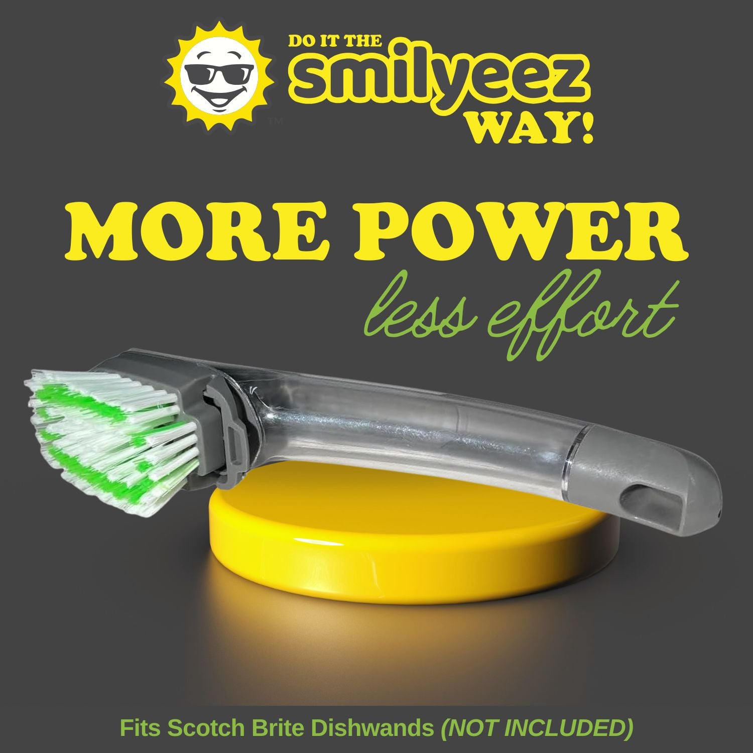 Smilyeez Brush Replacement Refill Brush for Scotch Brite Dishwand, 4-Pack, Easy to Install
