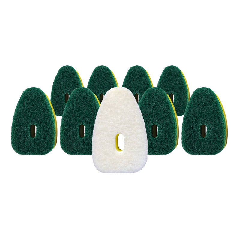 Smilyeez Green Heavy Duty Sponge Refill for Hook & Loop Fasteners – (10 Pack) Sponge Replacement Head