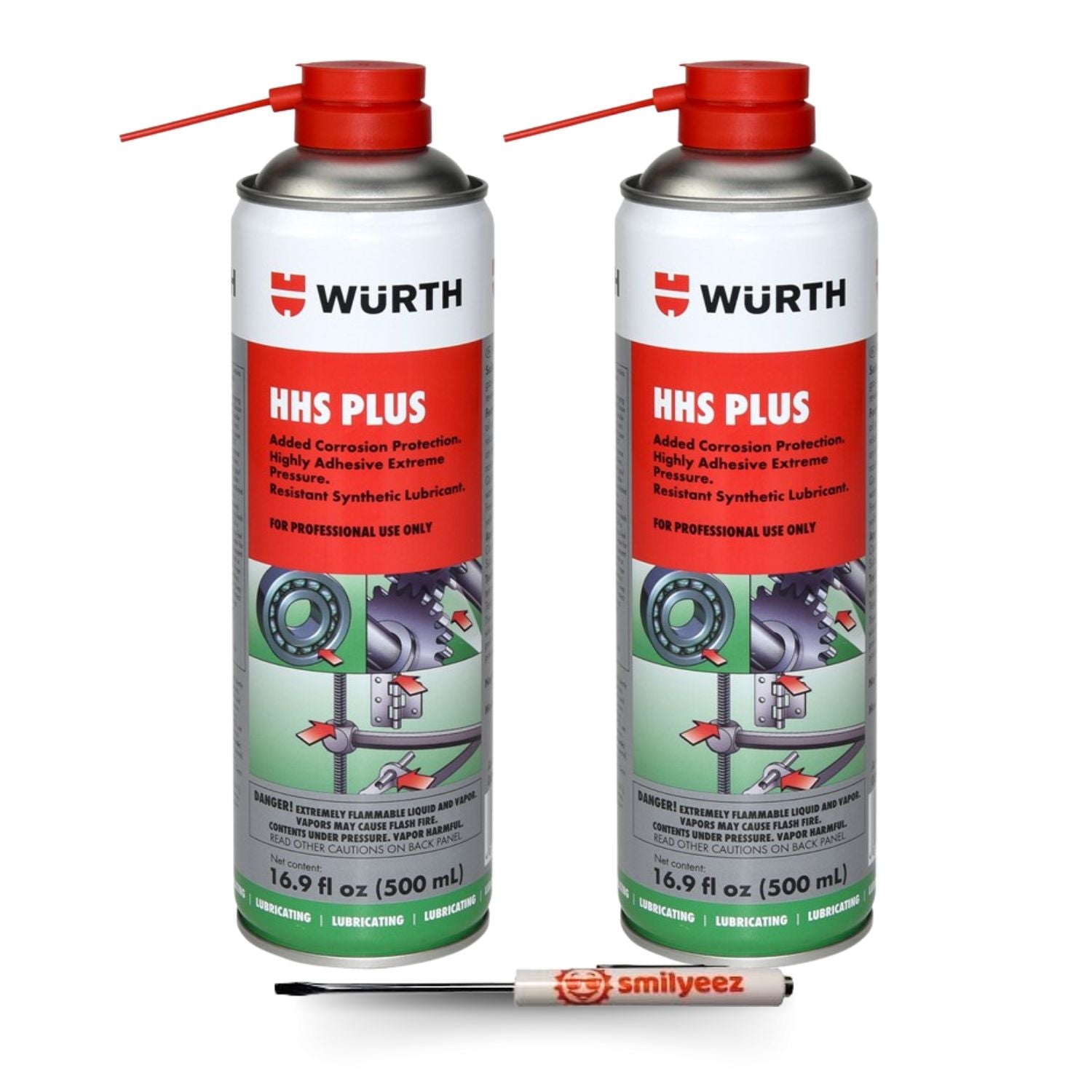 Wurth HHS Plus High Pressure Resistant Semi-Synthetic Oil with Smilyeez Pocket Screwdriver