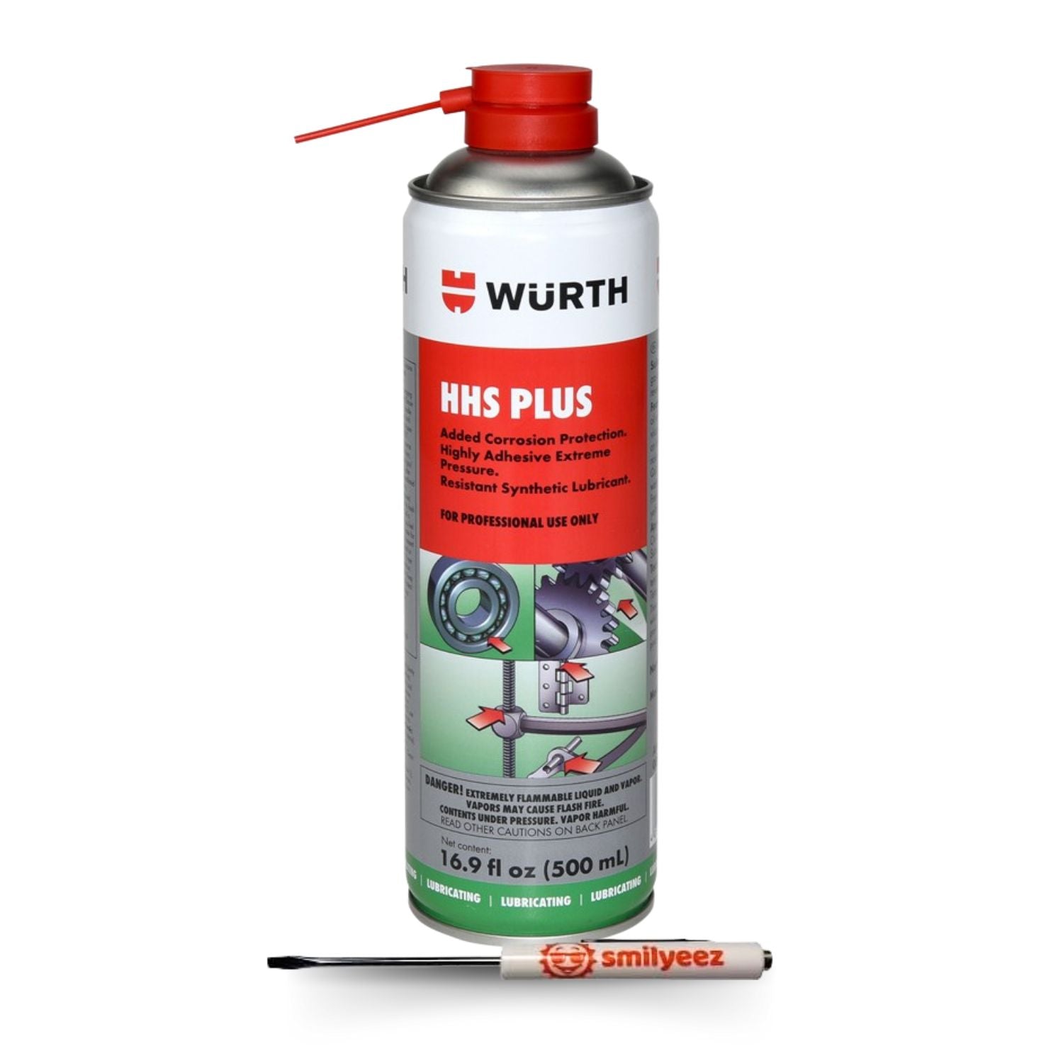 Wurth HHS Plus High Pressure Resistant Semi-Synthetic Oil with Smilyeez Pocket Screwdriver