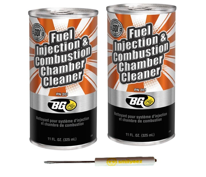 BG Fuel Injection & Combustion Chamber Cleaner PN 201 With Smilyeez Pocket Screwdriver