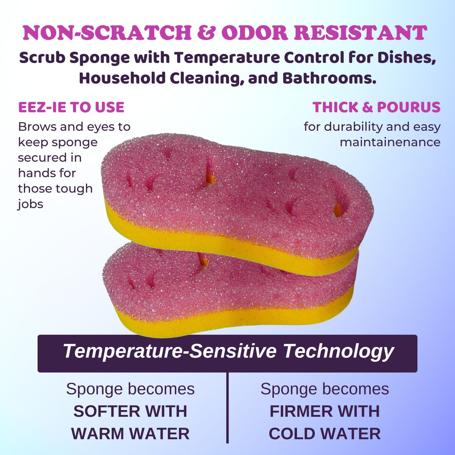 Smilyeez Double Size Scrub Moji Sponge 2-Pack