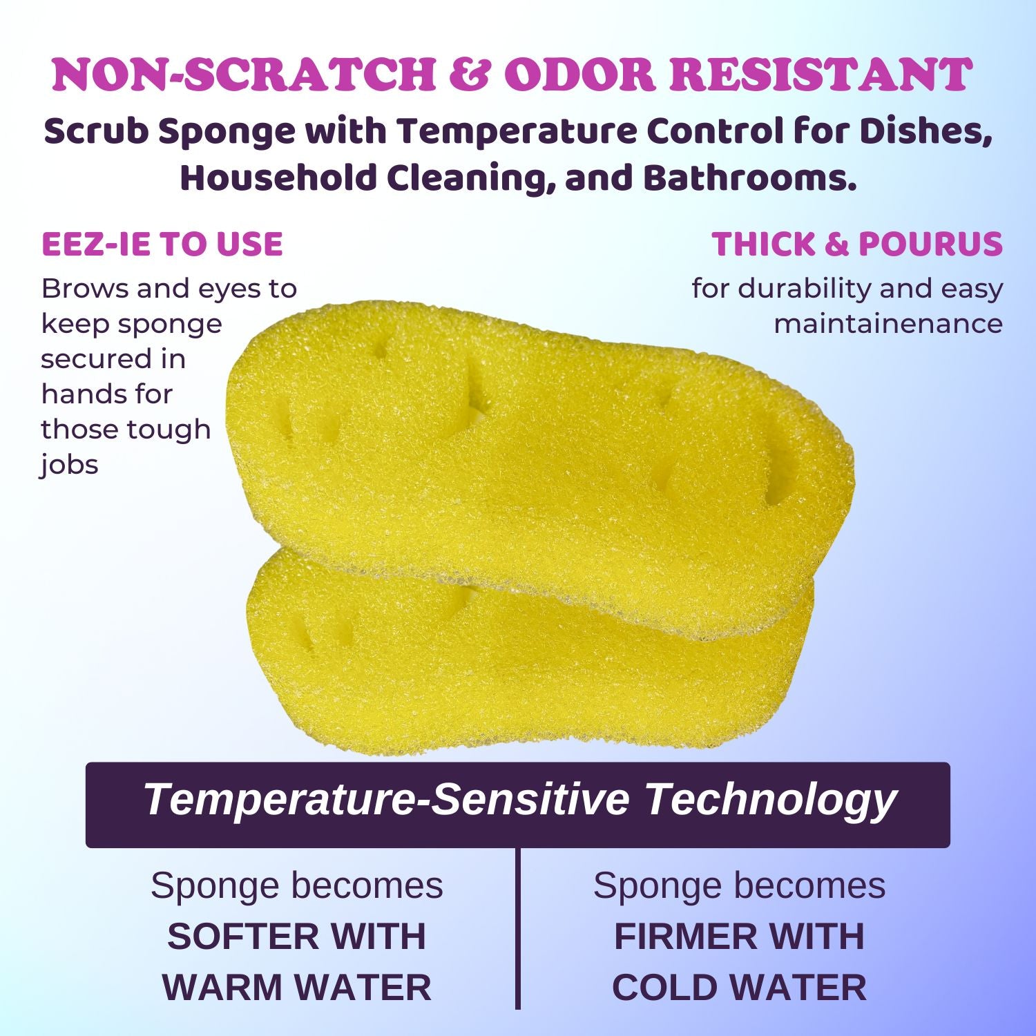 Smilyeez Double Size Scrub Moji Sponge 2-Pack