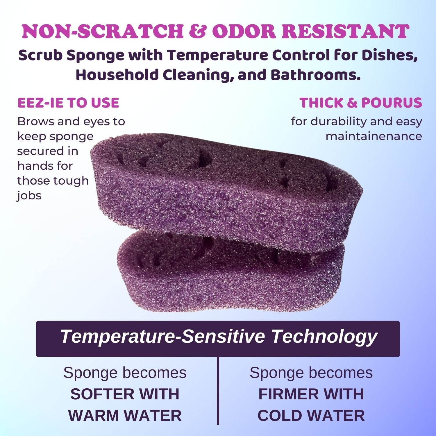 Smilyeez Double Size Scrub Moji Sponge 2-Pack