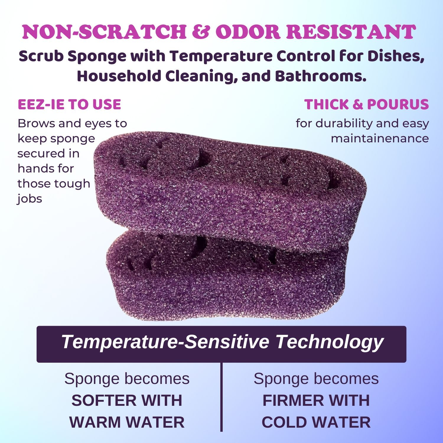 Smilyeez Double Size Scrub Moji Sponge 2-Pack