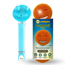 The Original Smiling Sponge Handle With 3 Orange Scrub Moji Sponges - Combo