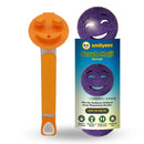 The Original Smiling Sponge Handle With 3 Purple Scrub Moji Sponges - Combo