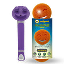 The Original Smiling Sponge Handle With 3 Orange Scrub Moji Sponges - Combo