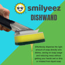 Smilyeez Dishwand Starter Kit with (1) Smilyeez Dishwand,  (4) Variety of Sponges and (1) Reusable Clip