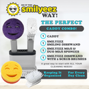 Smilyeez Cheery Caddy Kit, Sink Caddy, Smilyeez Smiling Dishwand with Moji and DUO Moji Sponges, and Smilyeez Dishwand with 2 Scrub Brushes