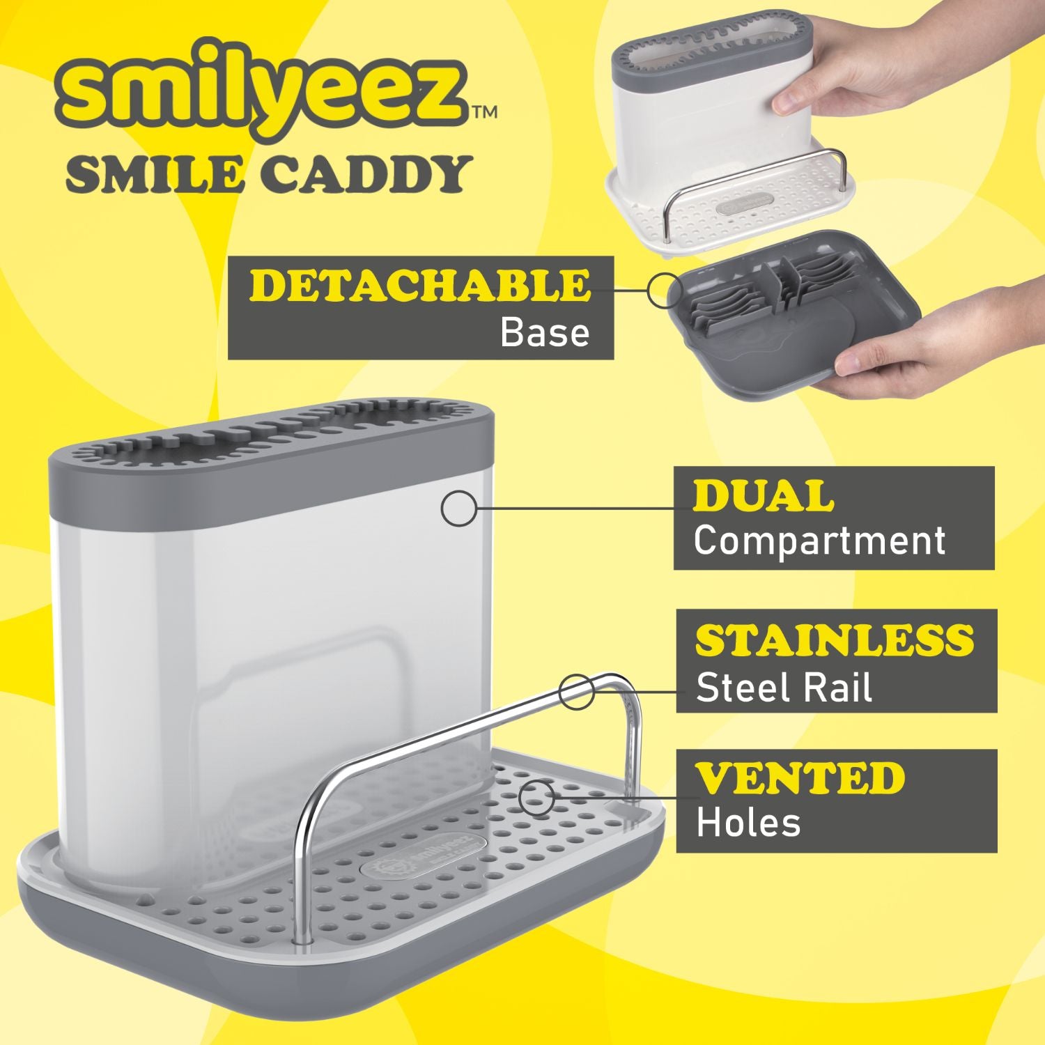 Smilyeez Dishwand Caddy Combo White/Grey #4