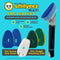 Smilyeez Dishwand Starter Kit with (1) Smilyeez Dishwand,  (4) Variety of Sponges and (1) Reusable Clip