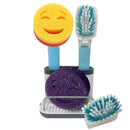 Smilyeez Cheery Caddy Kit, Sink Caddy, Smilyeez Smiling Dishwand with Moji and DUO Moji Sponges, and Smilyeez Dishwand with 2 Scrub Brushes