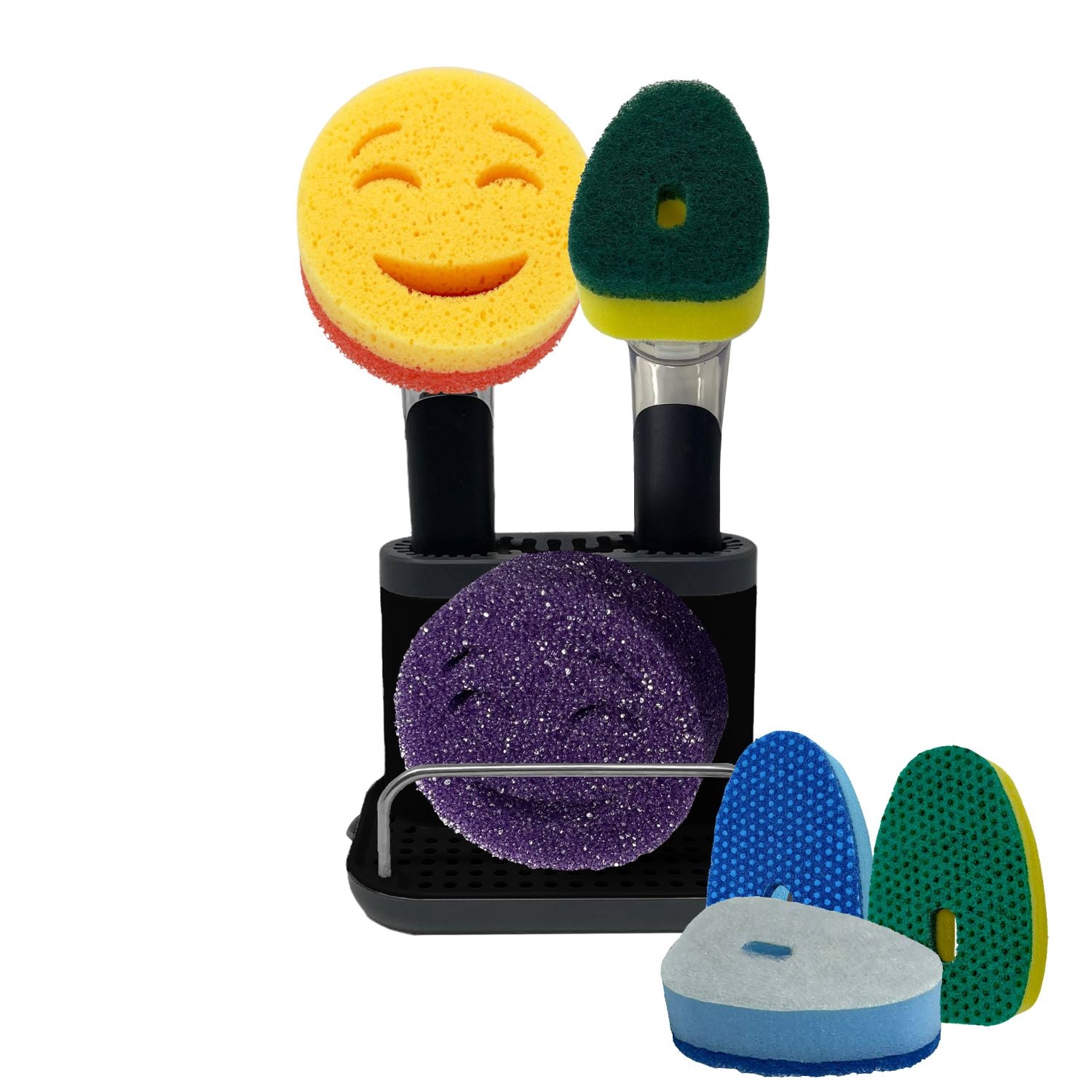 Smilyeez Caddy Kit, Sink Caddy, Smilyeez Smiling Dishwand with Moji an