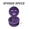 The Original Smiling Sponge Handle With 3 Purple Scrub Moji Sponges - Combo