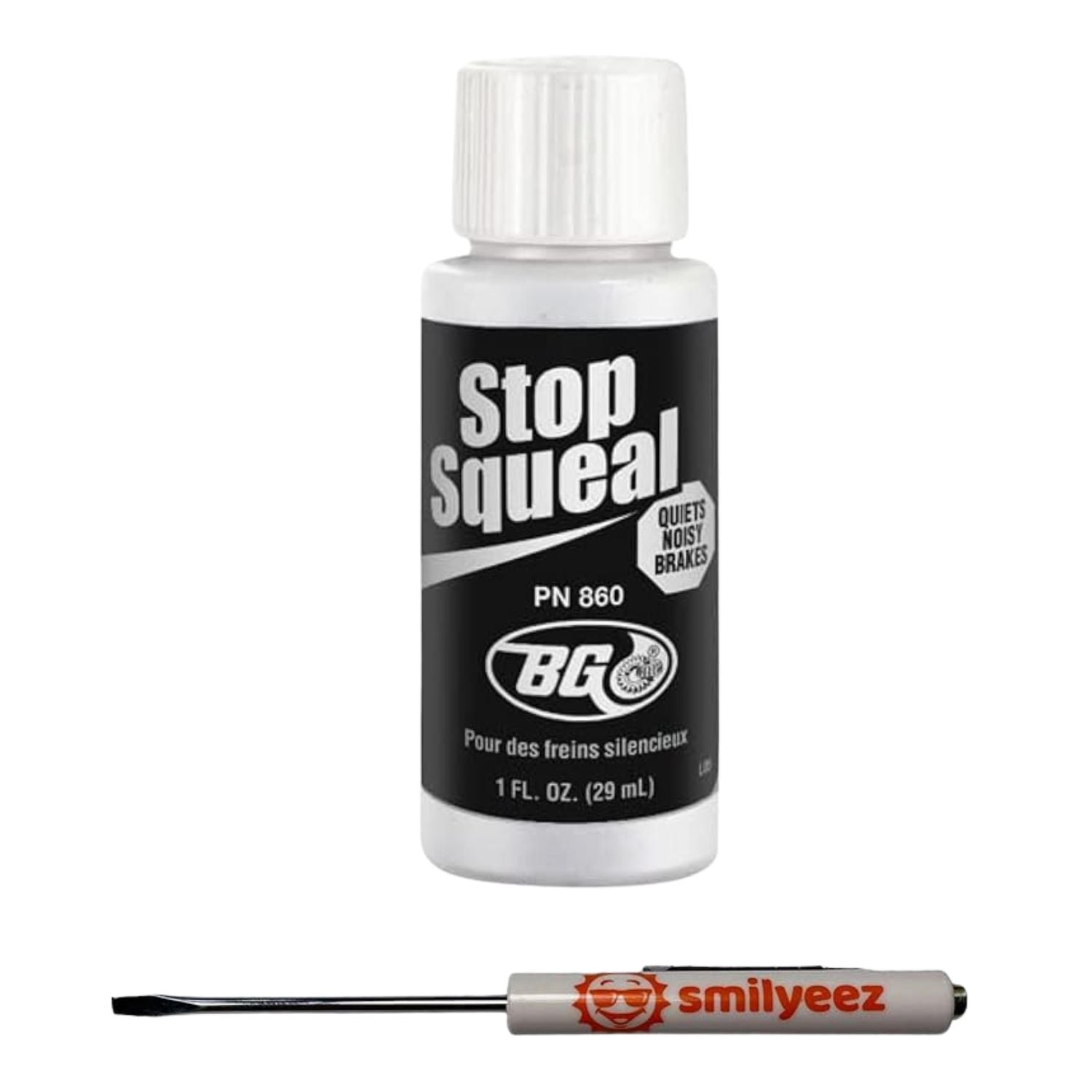 BG Stop Squeal - PN 860, 1 Oz  Bottle with Pocket Screwdriver