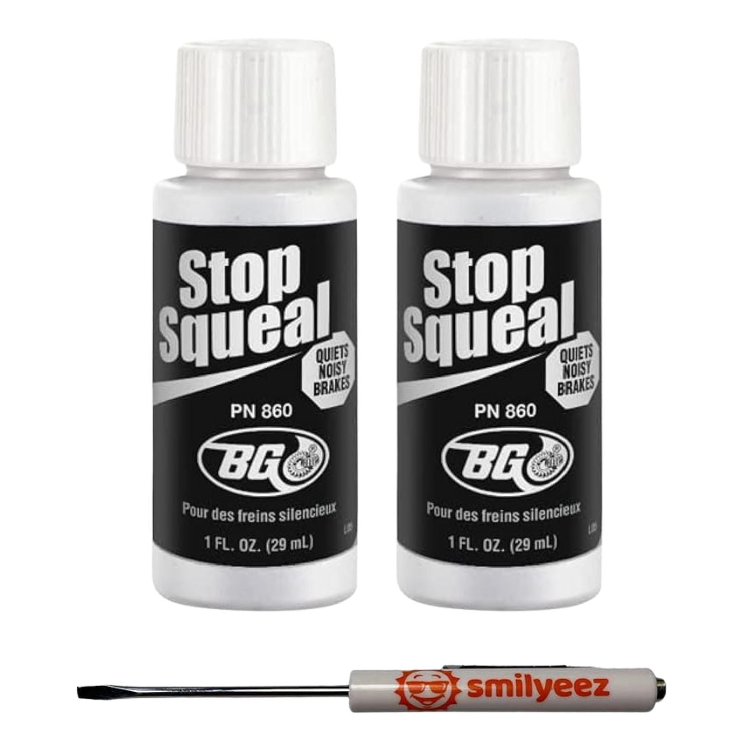 BG Stop Squeal - PN 860, 1 Oz  Bottle with Pocket Screwdriver