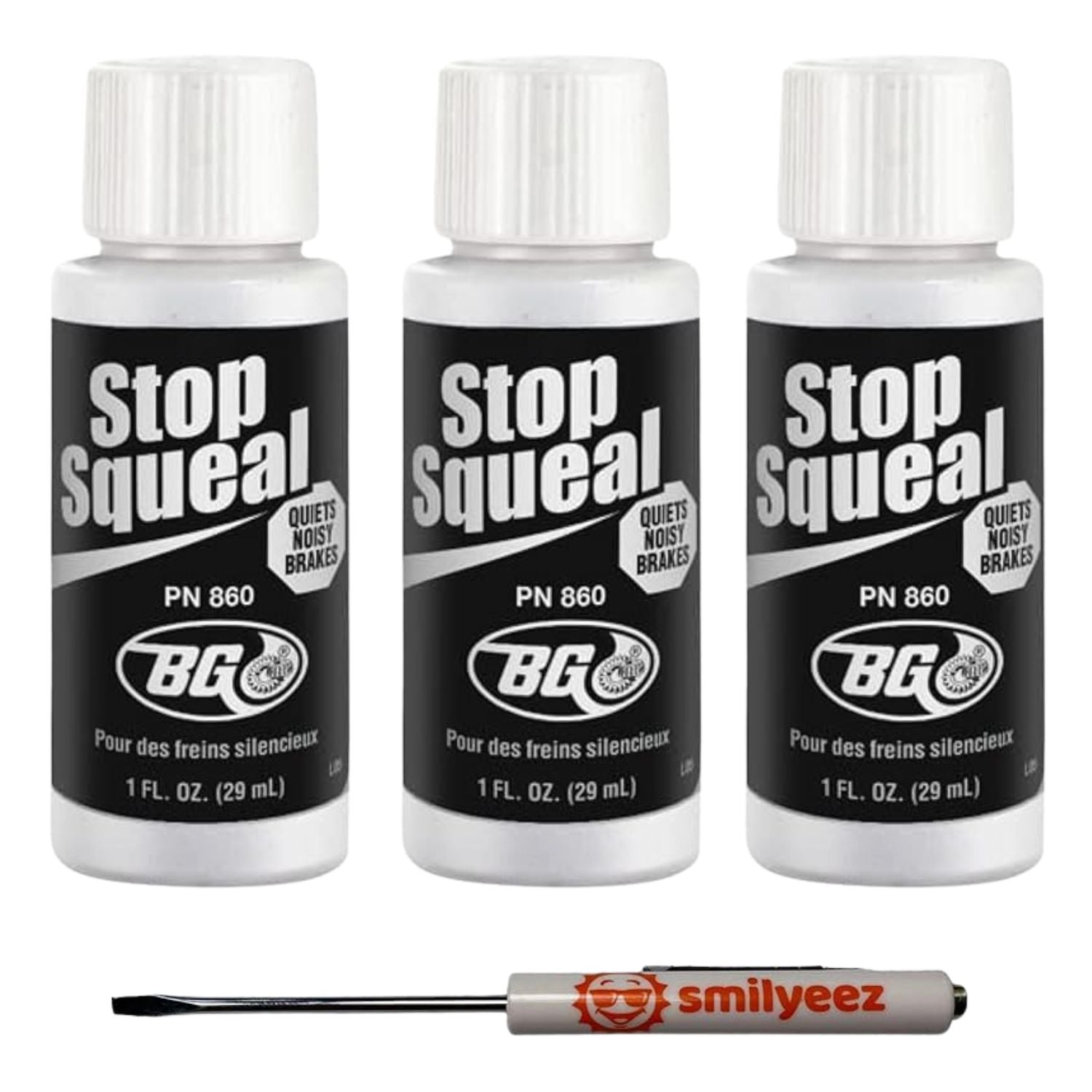 BG Stop Squeal - PN 860, 1 Oz  Bottle with Pocket Screwdriver