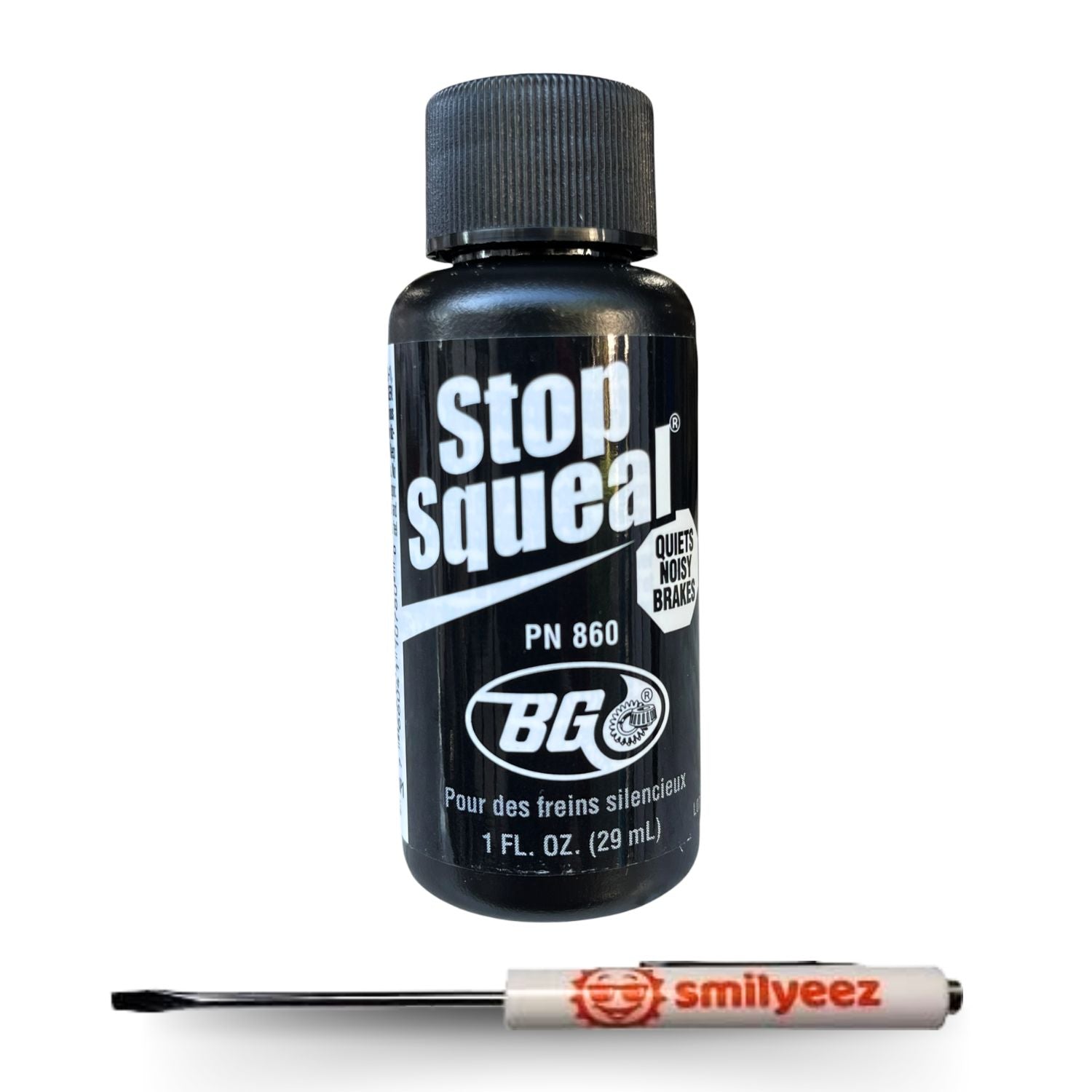 BG Stop Squeal - PN 860, 1 Oz  Bottle with Pocket Screwdriver