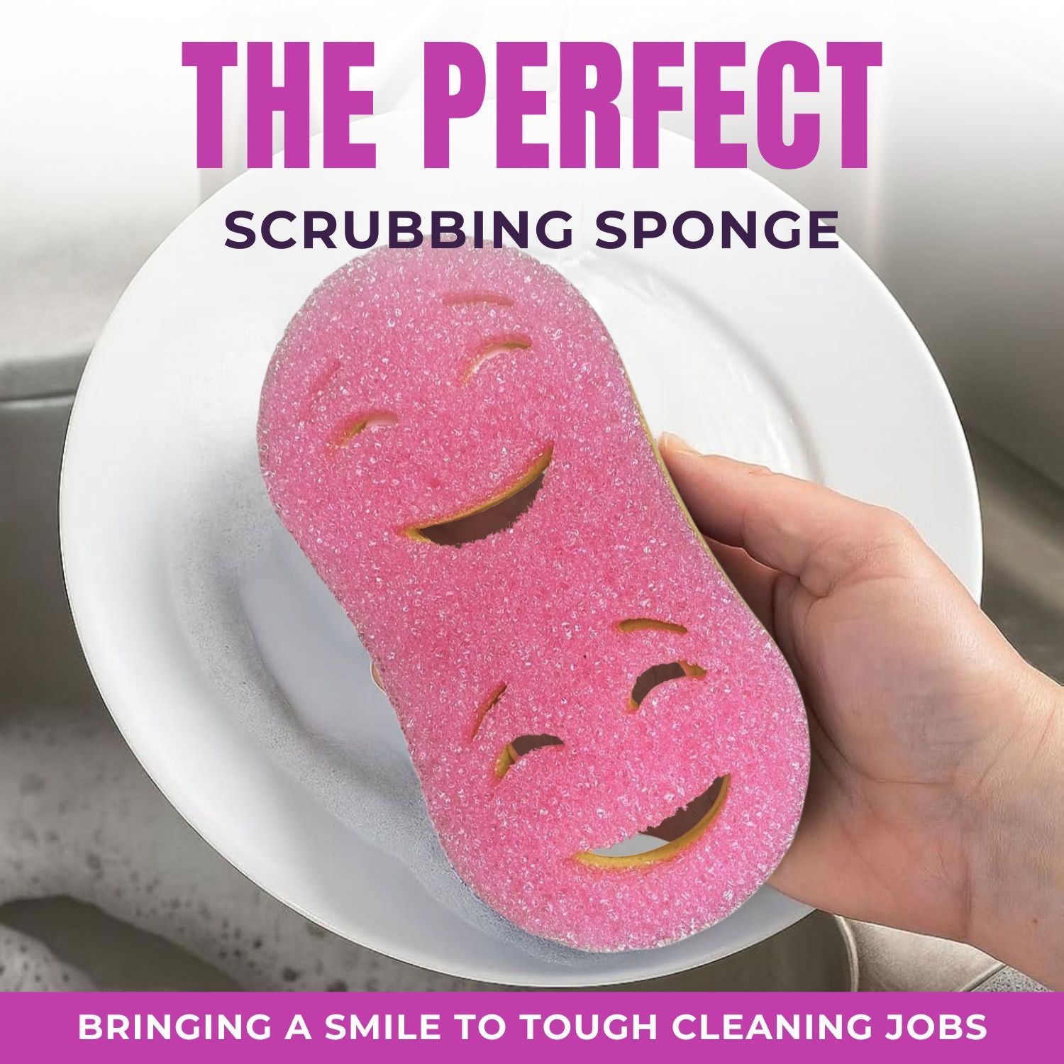 Smilyeez Double Size Scrub Moji Sponge 2-Pack