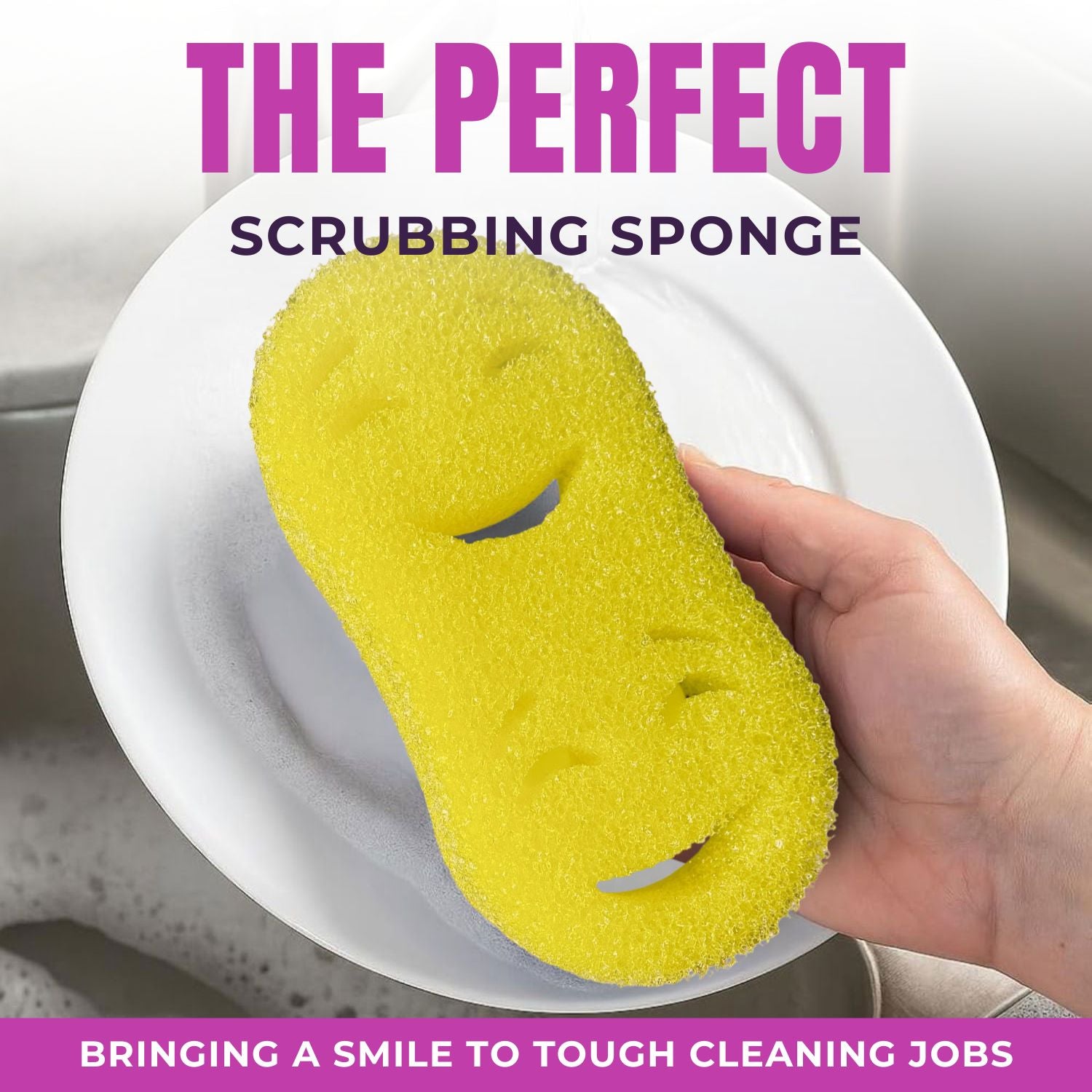 Smilyeez Double Size Scrub Moji Sponge 2-Pack
