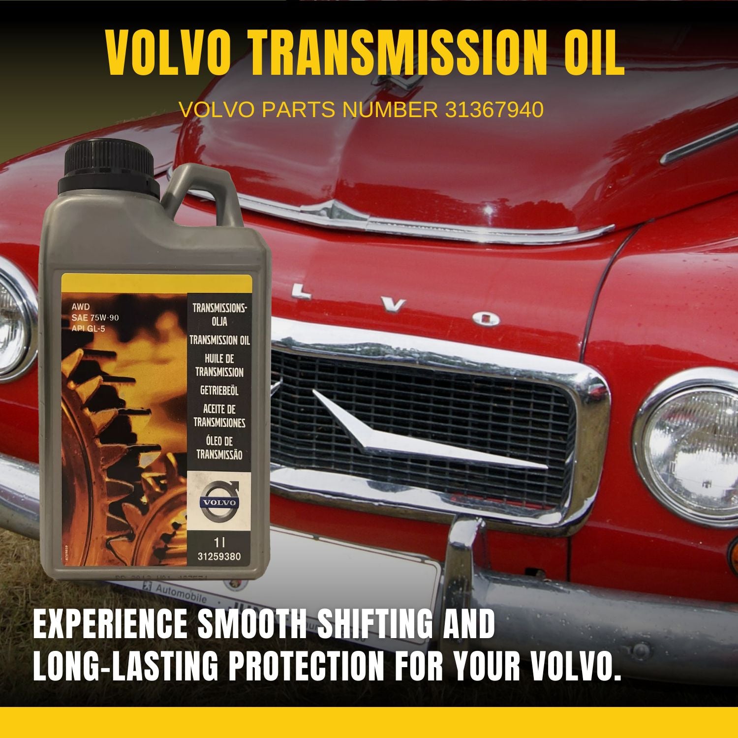 Volvo Transmission Oil PN 31259380-9 with Pocket Screwdriver