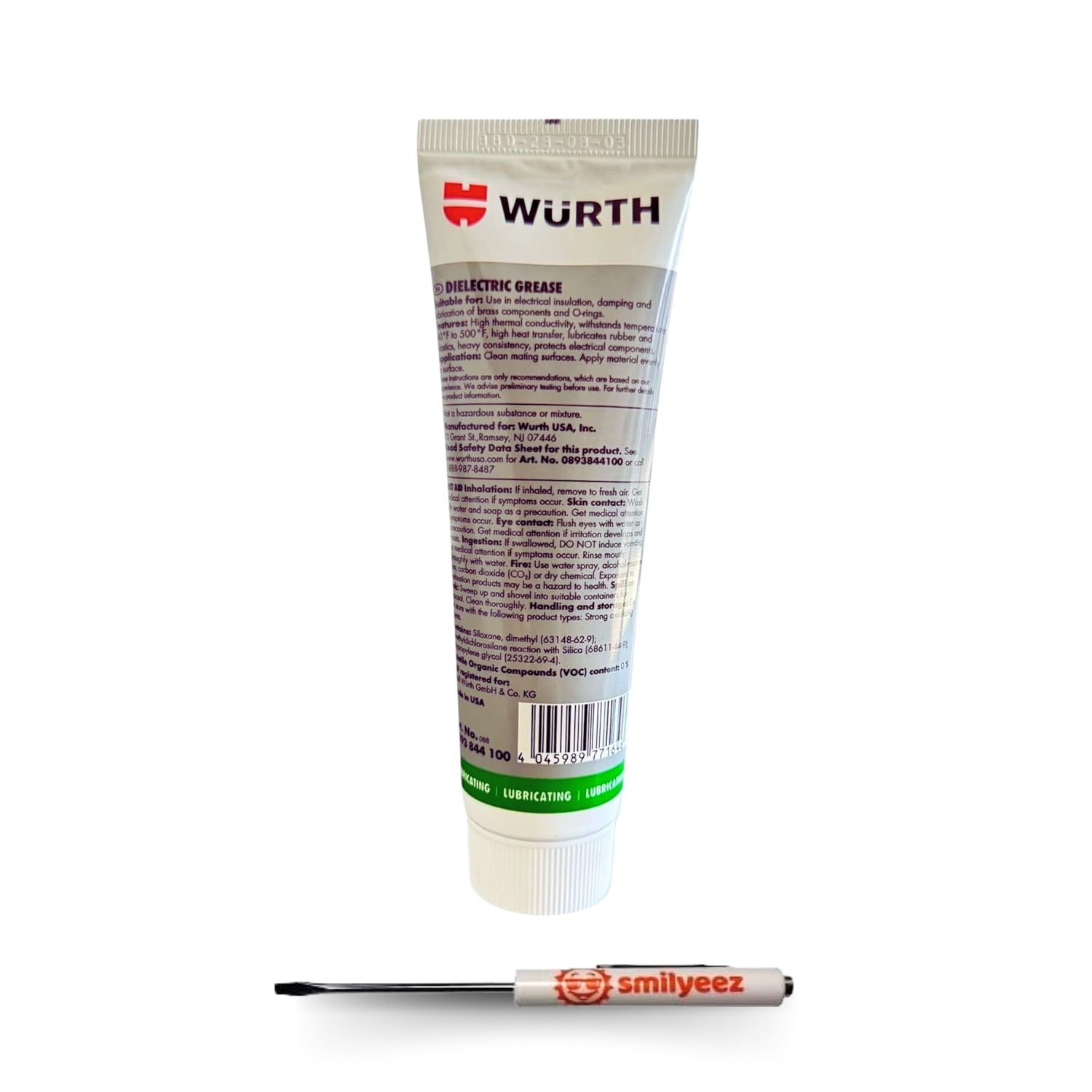 Wurth Dielectric Grease 3 oz Tube (1 Tube) with Pocket Screwdriver.