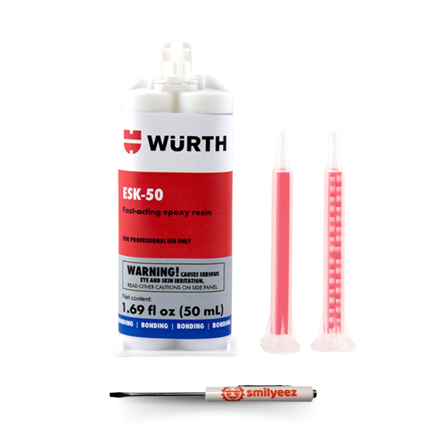 Wurth ESK 50 Fast-Acting Epoxy Resin (50 ml) with Smilyeez Pocket Screwdriver