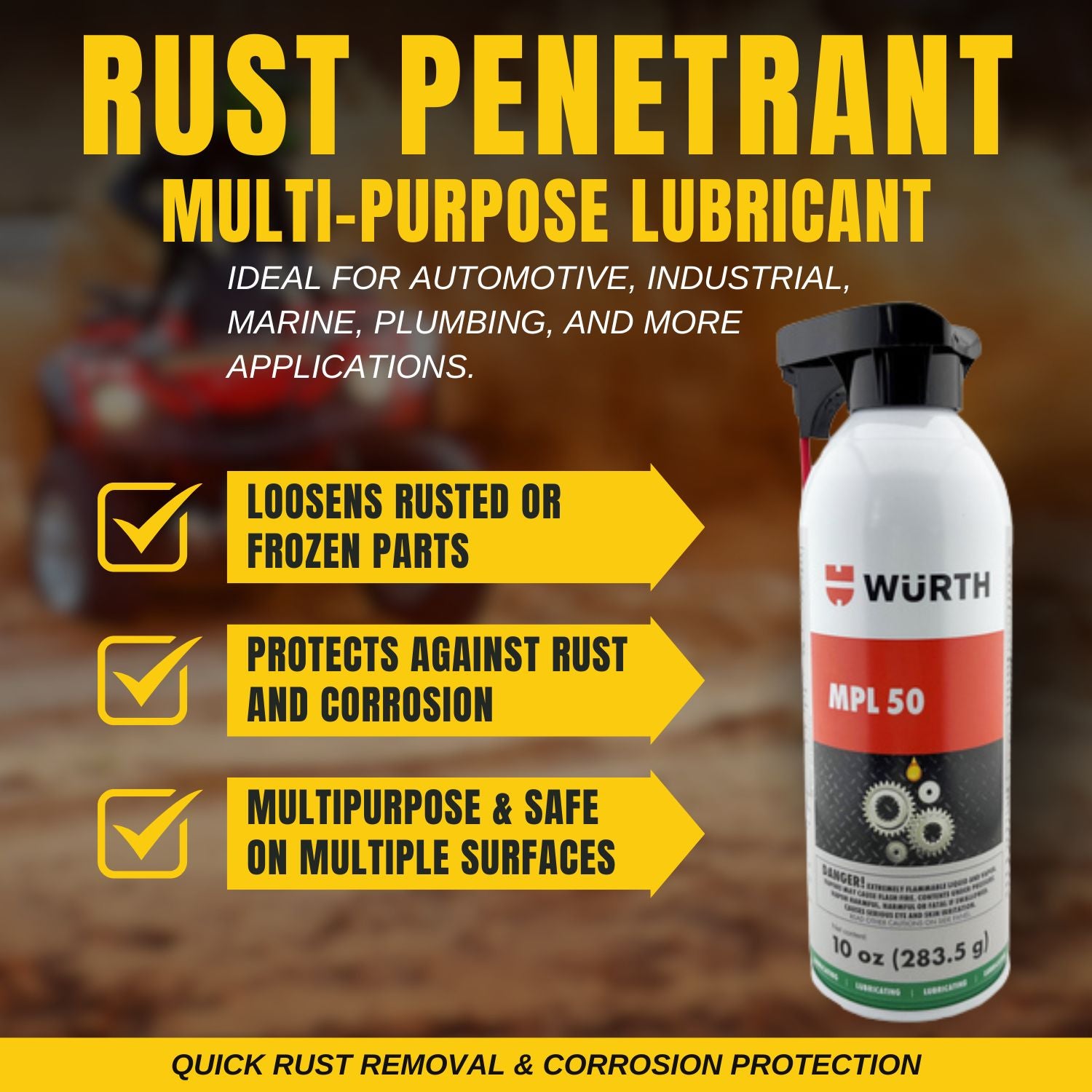 Wurth MPL 50 aerosol 10 oz. (1 Can) with Pocket Screwdriver