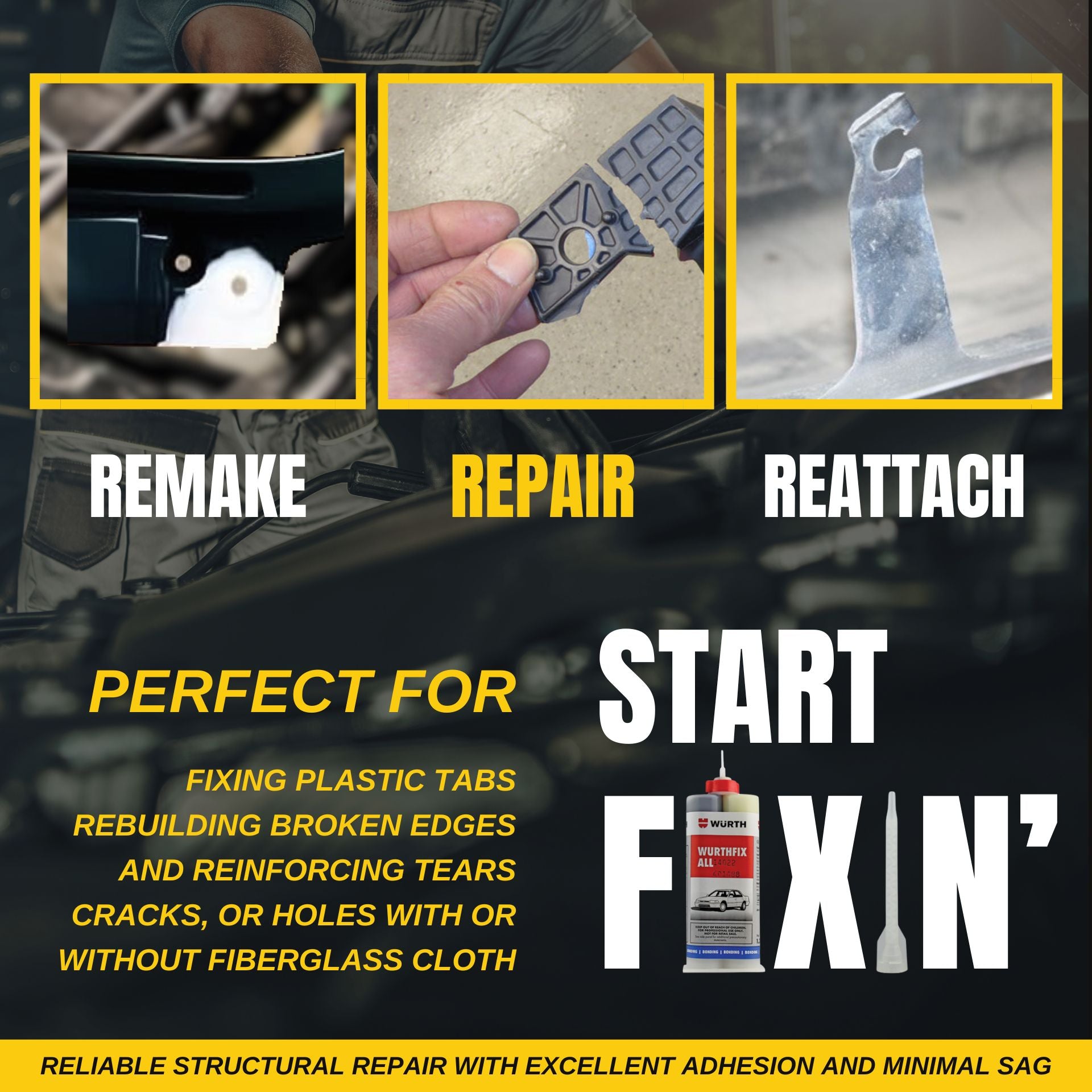 Wurth Fix All 2-Part Adhesive – 50  Infographic 2