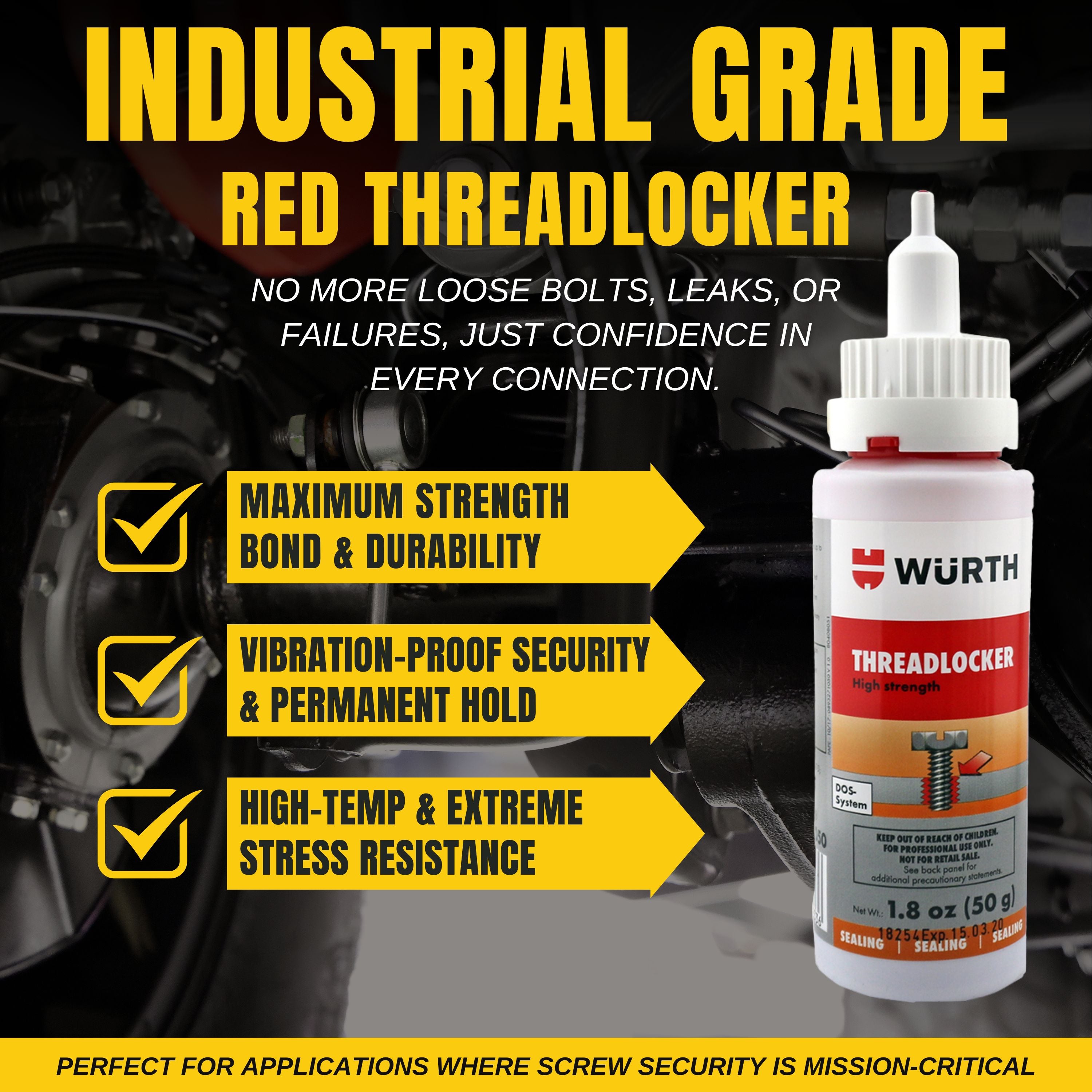 Wurth Red DOS ThreadLocker Infographic