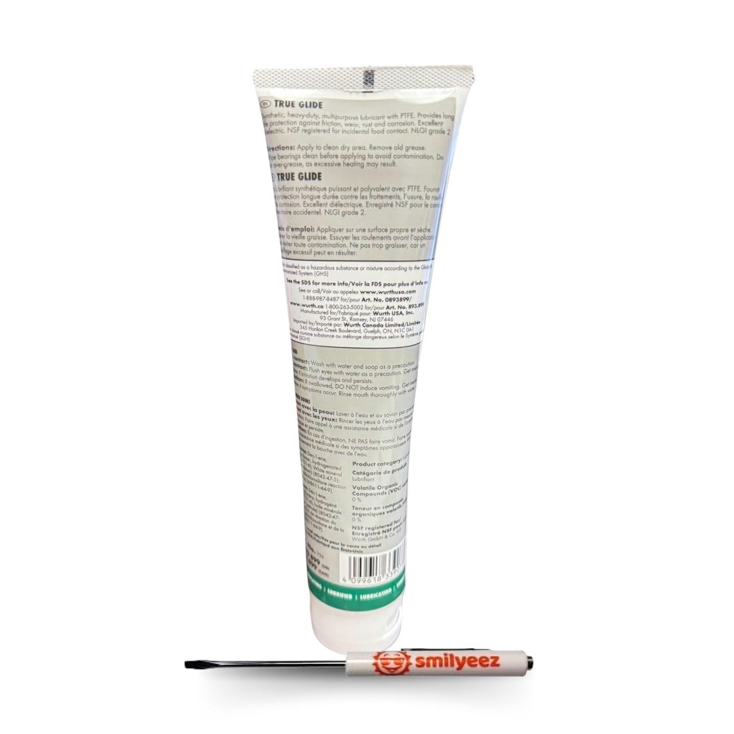 WURTH TRUE GLIDE™ Multipurpose Synthetic Grease with Smilyeez Screwdriver