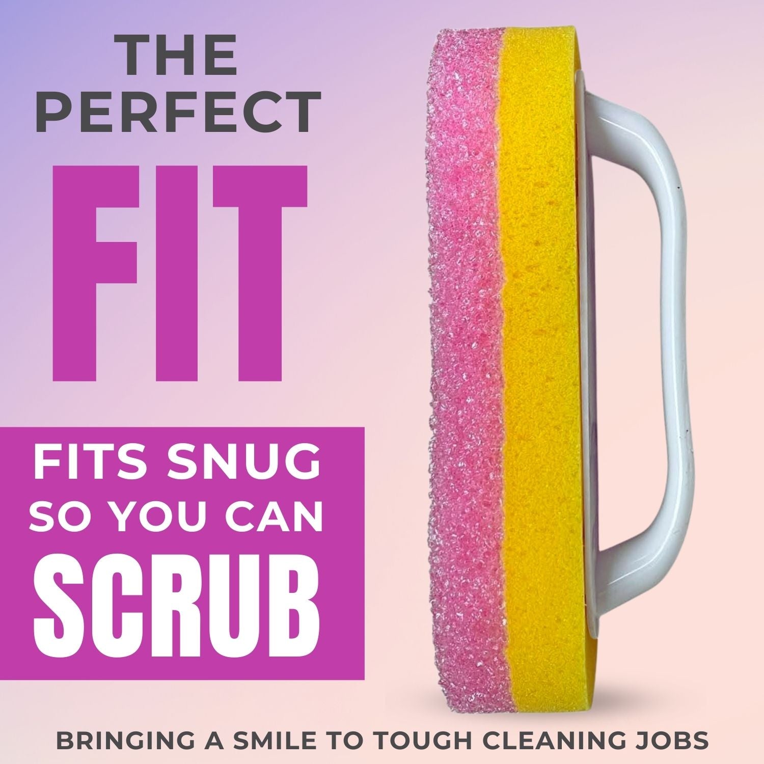 (2) Smilyeez Double Size Scrub Moji Sponges With (1) Scrub Moji Dual Handle Combo