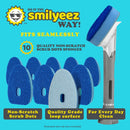 Smilyeez Blue Non-Scratch Dotted Sponge Refill for Hook & Loop Fasteners – (10 Pack) Sponge Replacement Head