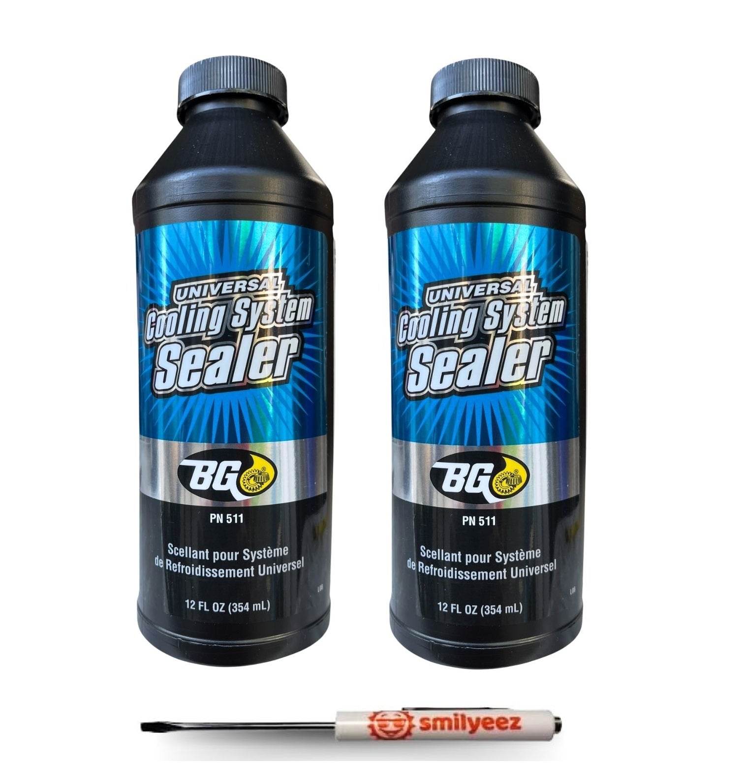 BG Universal Cooling System Sealer PN 511 (12oz. Bottle) with Pocket Screwdriver 2-Pack