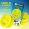 The Original Smiling Sponge Handle With 3 Yellow Scrub Moji Sponges - Combo