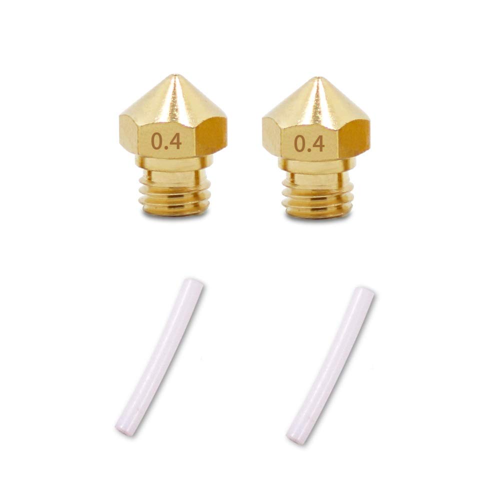 MK10 M7 Nozzle 0.4 mm and 2pcs PTFE Tube for FlashForge Creator Inventor Dreamer