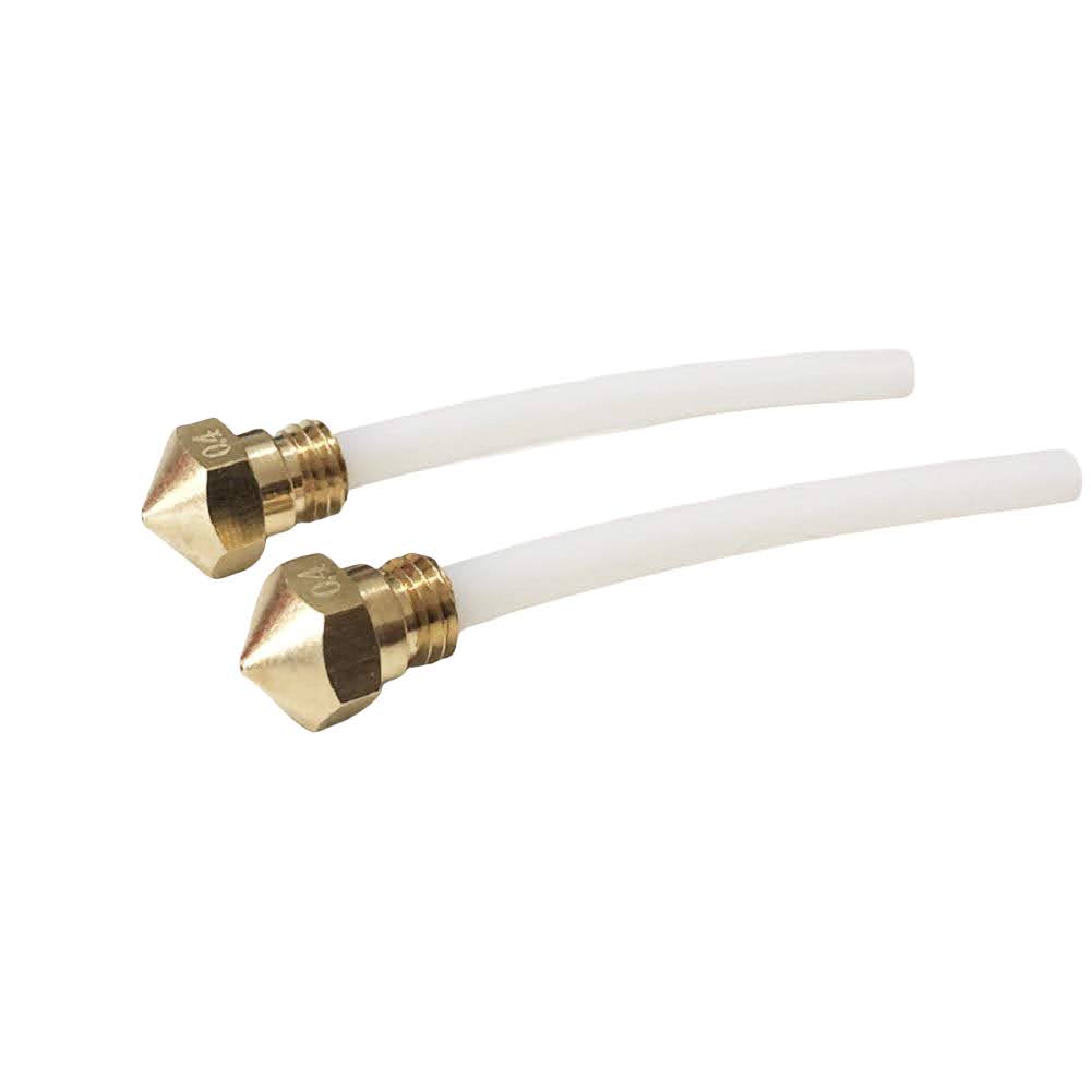 MK10 M7 Nozzle 0.4 mm and 2pcs PTFE Tube for FlashForge Creator Inventor Dreamer