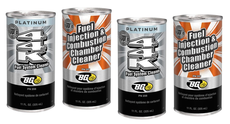 BG K1003 Fuel Injection & Combustion Chamber Cleaner PN 201 & BG Platinum 44K Fuel System Cleaner PN 208